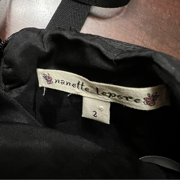 Nanette Lepore black sweetheart neck strapless dress lace up corset front 2 EUC - Picture 9 of 11